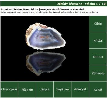 Poznávačka: Odrůdy křemene - klikněte pro zobrazení detailu