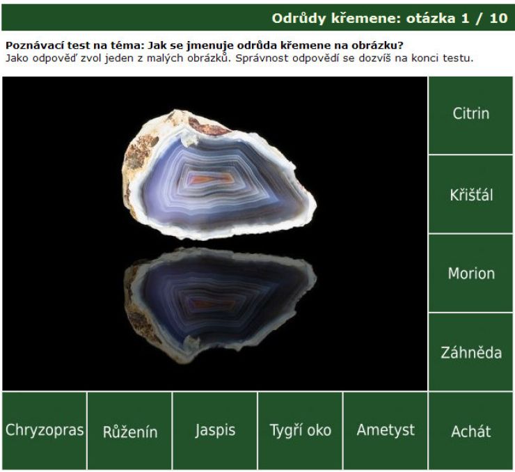 zobrazit detail snímku: Poznávačka: Odrůdy křemene