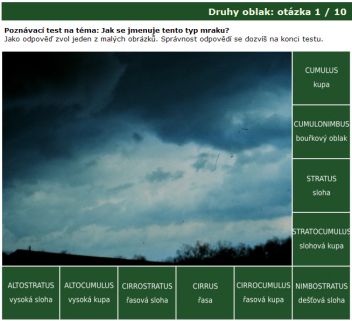 Poznávačka: Druhy oblak - klikněte pro zobrazení detailu