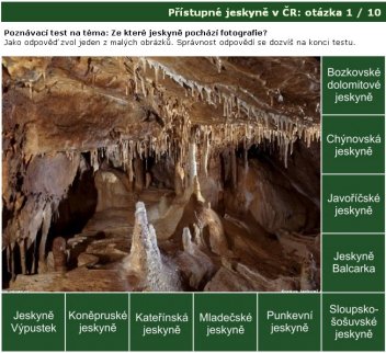 Poznávačka České přístupné jeskyně - klikněte pro zobrazení detailu