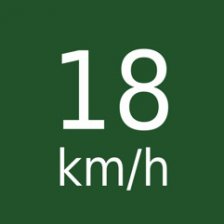 Rychlost 18km/h