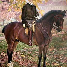Prezident Tomáš Garrigue Masaryk na koni Hektor.