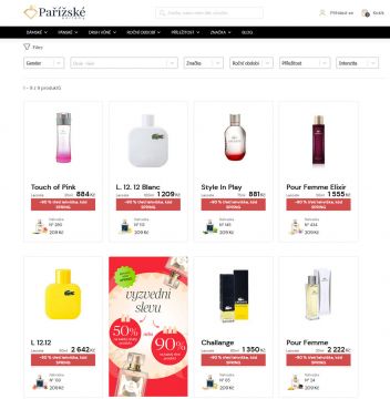 Eshop Pařížské parfémy. - klikněte pro zobrazení detailu