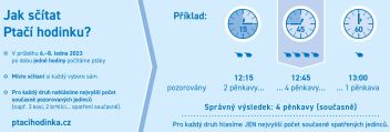 Jak sčítat při Ptačí hodince? - klikněte pro zobrazení detailu Jak sčítat při Ptačí hodince? - klikněte pro zobrazení detailu