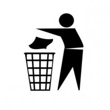 Recyklační symbol Panáček s košem