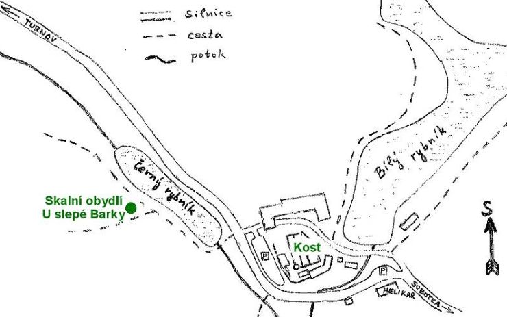 zobrazit detail snímku: Mapka okolí hradu Kost