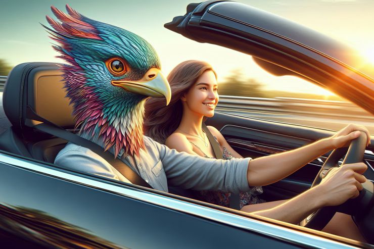 zobrazit detail snímku: Řidič s ptačím mozkem?