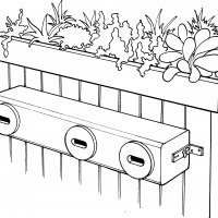 různé příklady umístění dřevocementové budky pro rorýse na balkonu nebo okně - klikněte pro zobrazení detailu