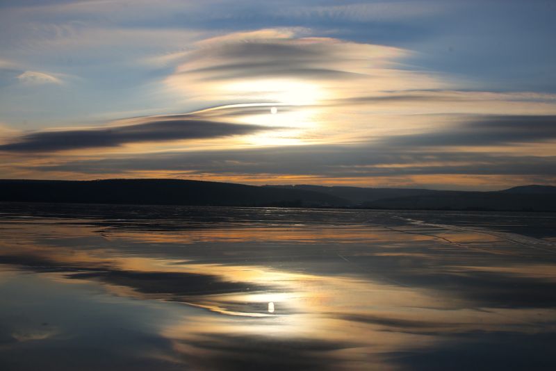 Černý led na Novomlýnských nádržích leden 2026 - klikněte pro zobrazení detailu