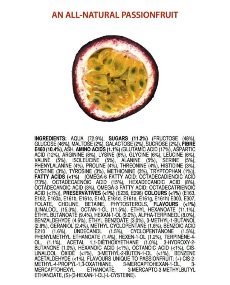 zobrazit detail snímku: Složení maracuji
