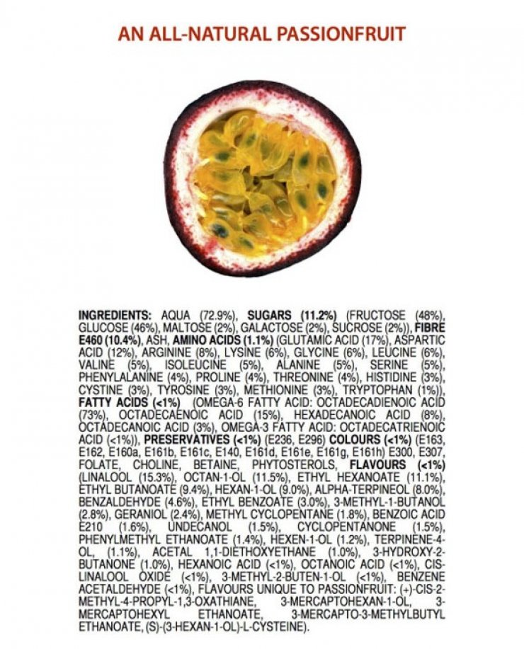 zobrazit detail snímku: Složení maracuji