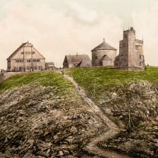 Vrchol Sněžky, rok 1890 až 1900.