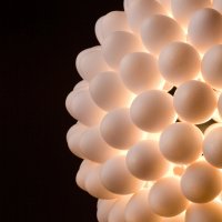 Stínítko na lampu ze skořápek - klikněte pro zobrazení detailu