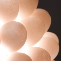 Stínítko na lampu ze skořápek - klikněte pro zobrazení detailu