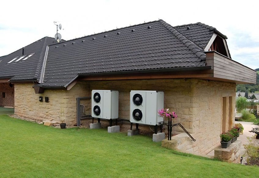 Dům s nainstalovaným tepelným čerpadlem. - klikněte pro zobrazení detailu