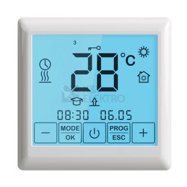 zobrazit detail snímku: Termostat K&V thermo dotykový, termoKABEL SE 200