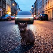 Proč mohou šedá koťata vystavit stopku robotickým taxi Tesla Cybercab?