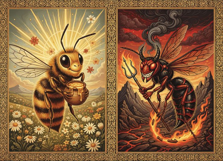 zobrazit detail snímku: Božská včela a ďábelská vosa.