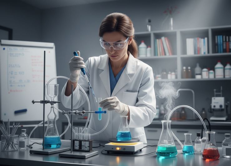 zobrazit detail snímku: Vědkyně v laboratoři