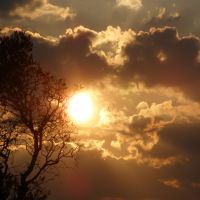 Západ slunce nad loukami u Syrovinky - klikněte pro zobrazení detailu