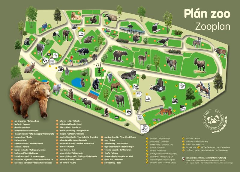 ZOO Děčín - plán - klikněte pro zobrazení detailu ZOO Děčín - plán - klikněte pro zobrazení detailu